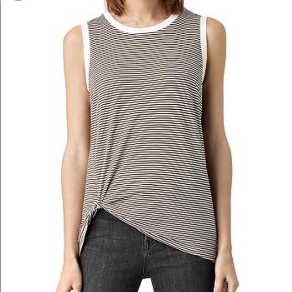 All Saints Tops - ALLSAINTS Stripes Tank Top Size Small